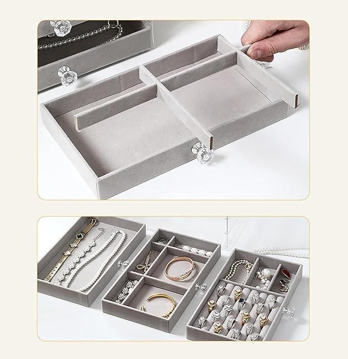 LuxeVault 3-Layer Jewellery Organizer