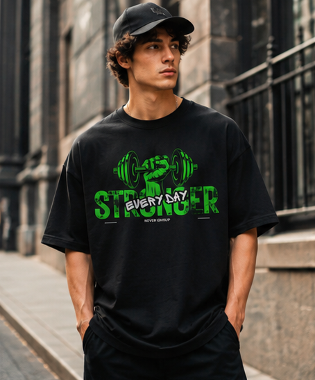 Stay Strong Never Give Up Oversized T-shirt
