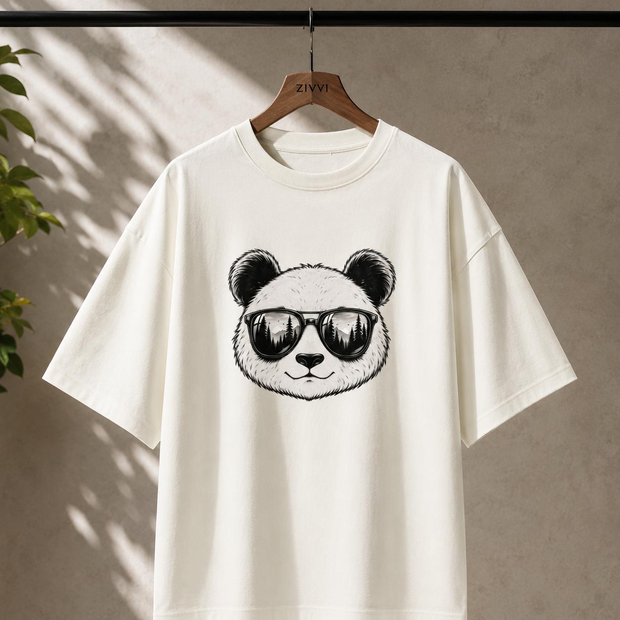 ZIVVI WILD VISION PANDA Premium Oversized Tee