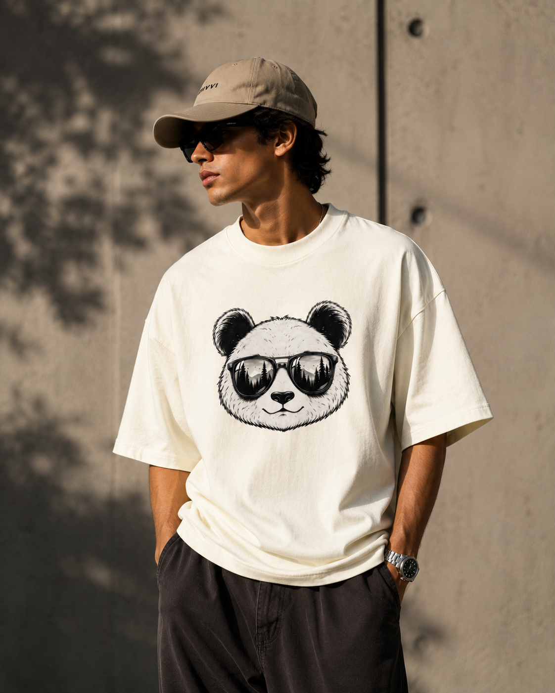 ZIVVI WILD VISION PANDA Premium Oversized Tee