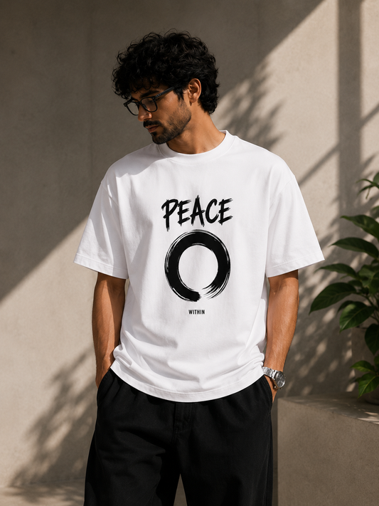Peace with In Premium Oversized unisex T-shirt